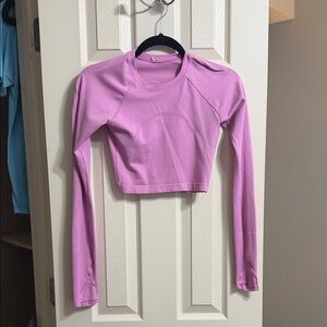 lululemon athletica Purple Long Sleeve Crop Top